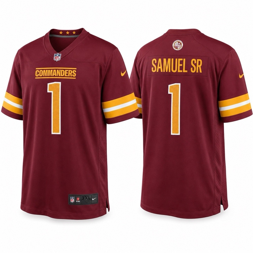 NEW Nike Deebo Samuel Sr #1 Washington Commanders Jersey Men’s 3XL Burgundy NFL